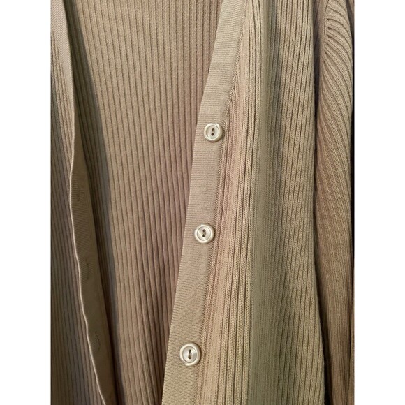 Unbranded Brown Ribbed Cardigan, Sz 4XL 34/36 Button Front - Picture 3 of 3